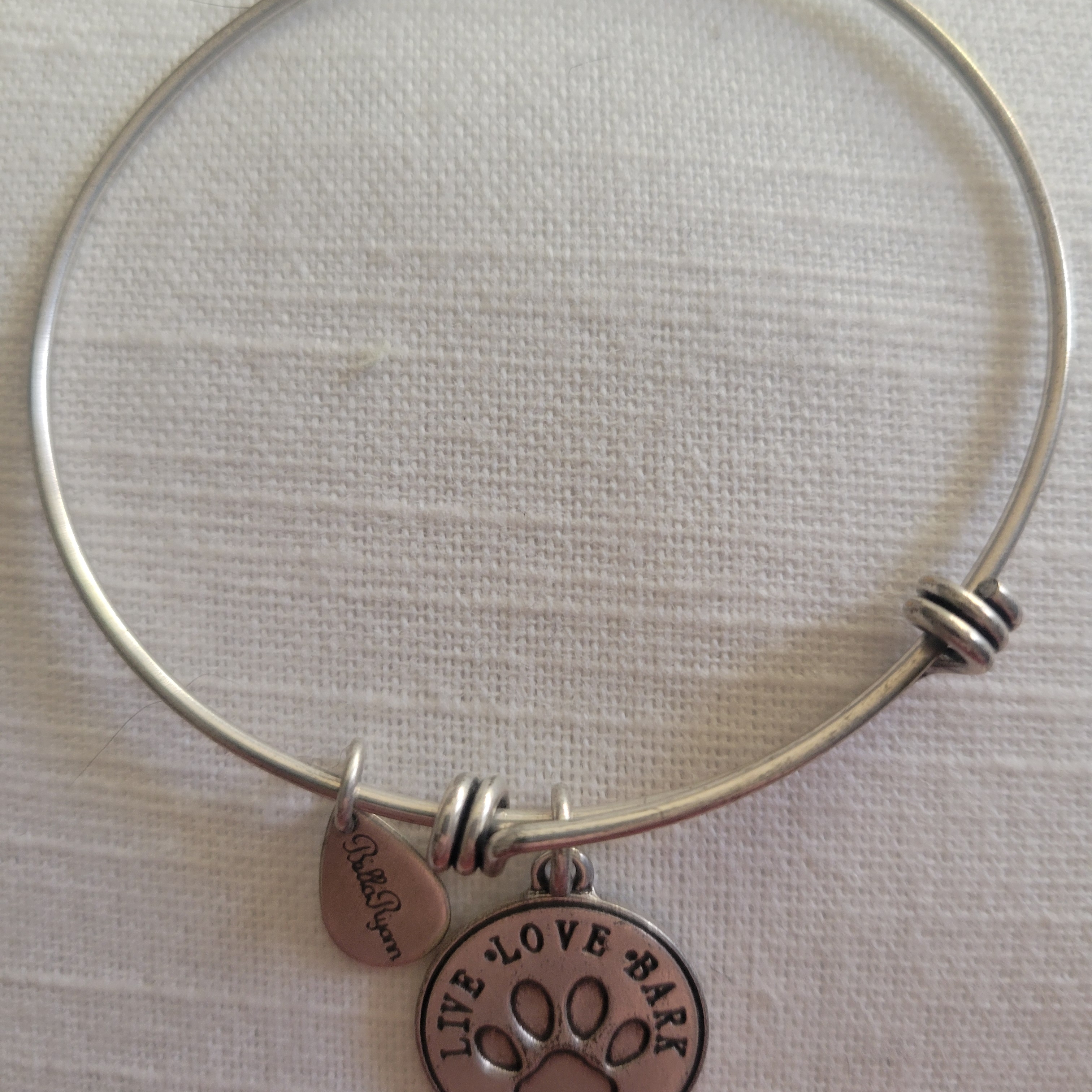 Silver Paw Print Charm Bracelet 10$